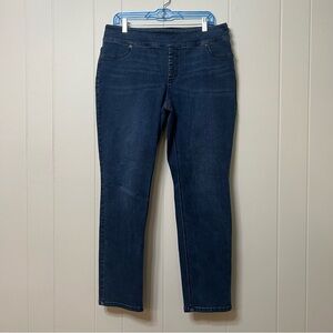 Chico's So Slimming Dark Wash Pull On Denim Jeans Women’s Size 2.5 (14/16)